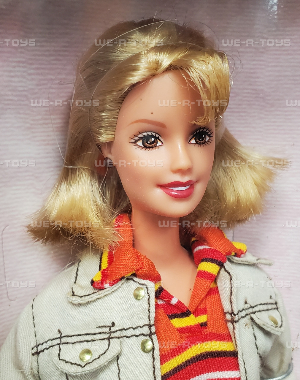 Barbie Japan Precious Orange Stripe Dress Doll 1998 Mattel 27308