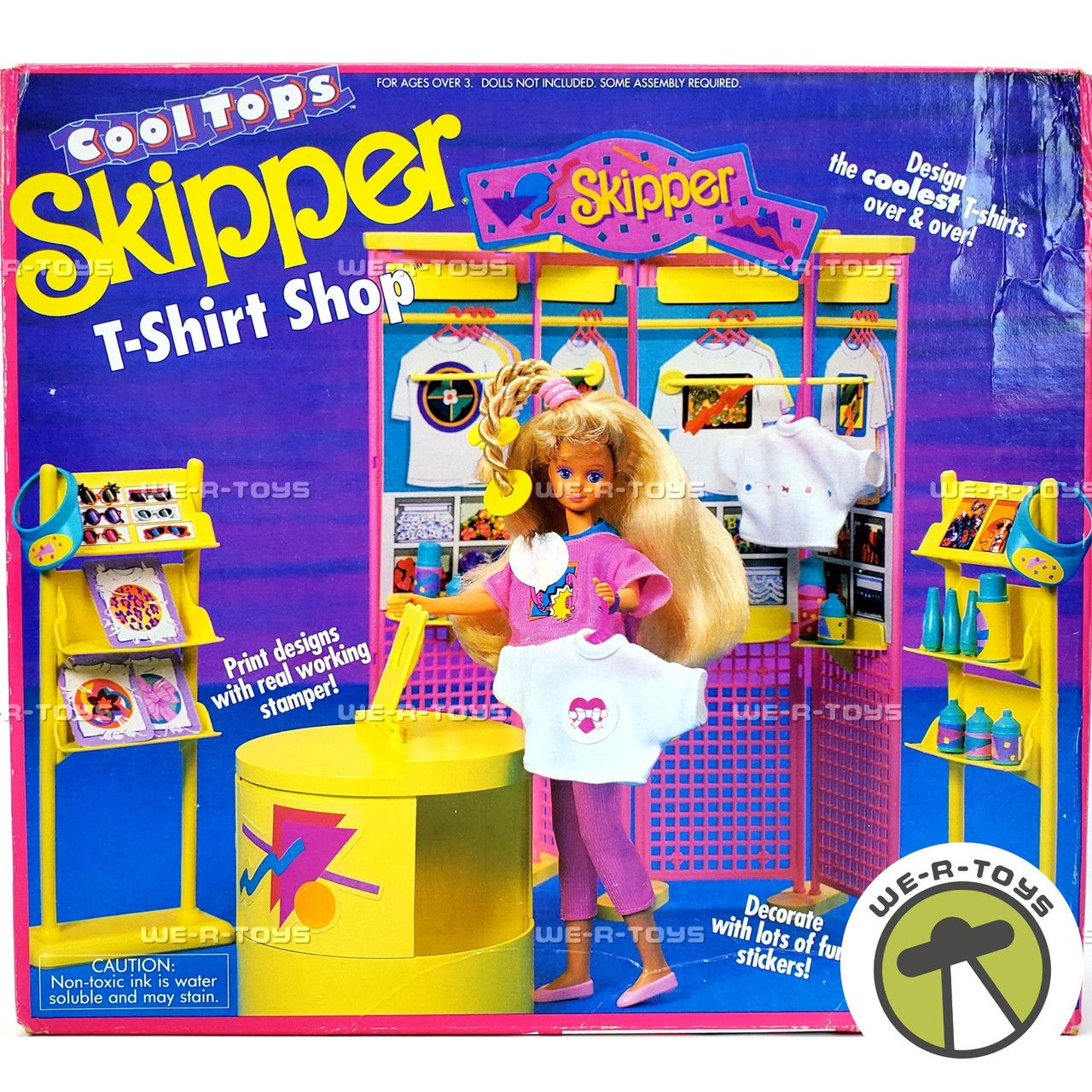 Barbie Cool Tops Skipper T-Shirt Shop Playset 1989 Mattel #4955
