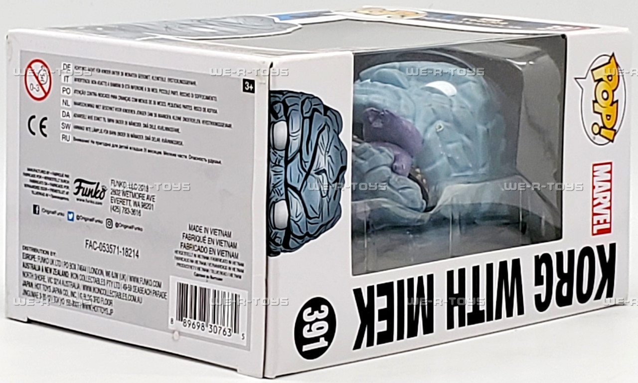 Funko Pop Marvel 391 Thor Ragnarok Korg with Miek Vinyl Bobblehead