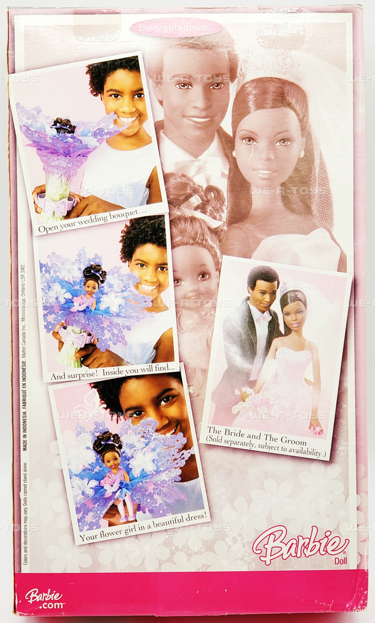 Barbie Kelly Bouquet Flower Girl Doll African American L0028