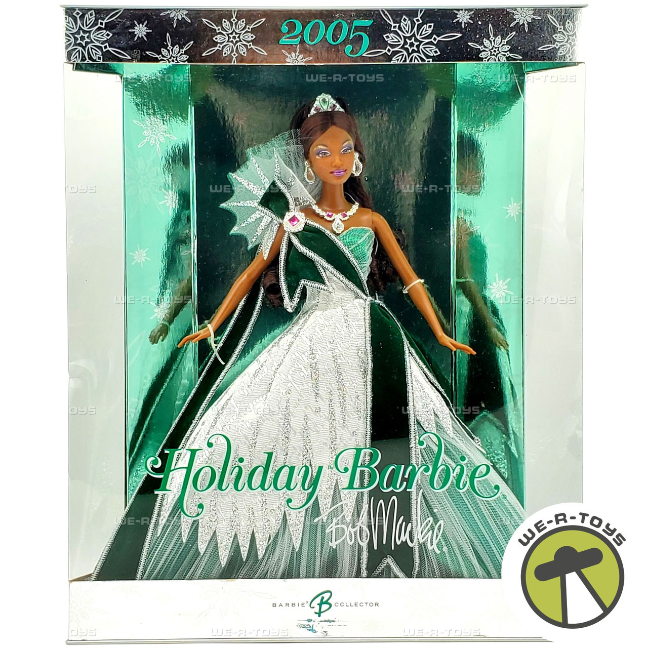 2005-holiday-barbie-doll-emerald-african-american-by-bob-mackie-mattel