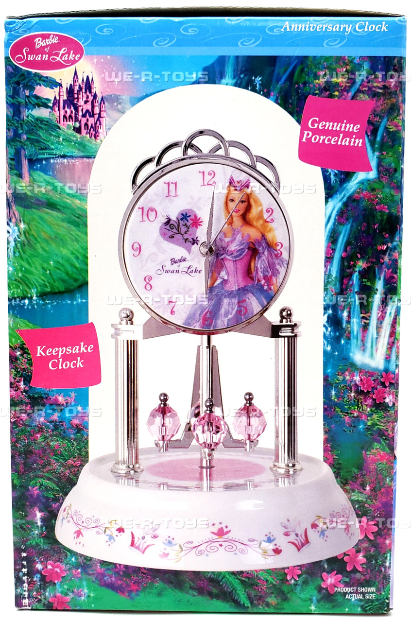 Barbie of Swan Lake Porcelain Anniversary Clock 2003 Mattel 5021E