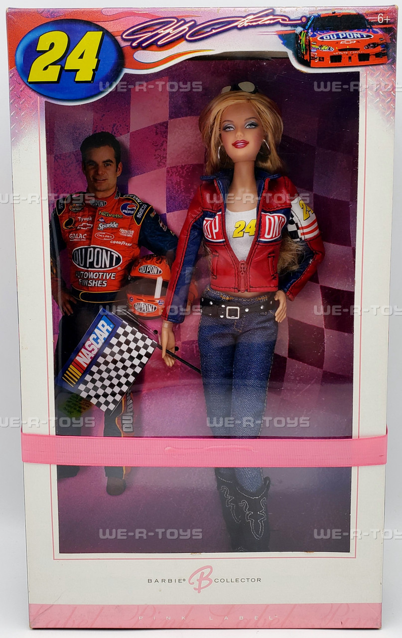 Jeff Gordon 24 NASCAR Barbie Doll Pink Label 2006 Mattel #K7905