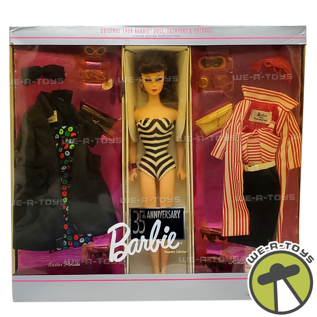 Barbie Rare 1959 Reproduction 35th Anniversary Brunette Doll