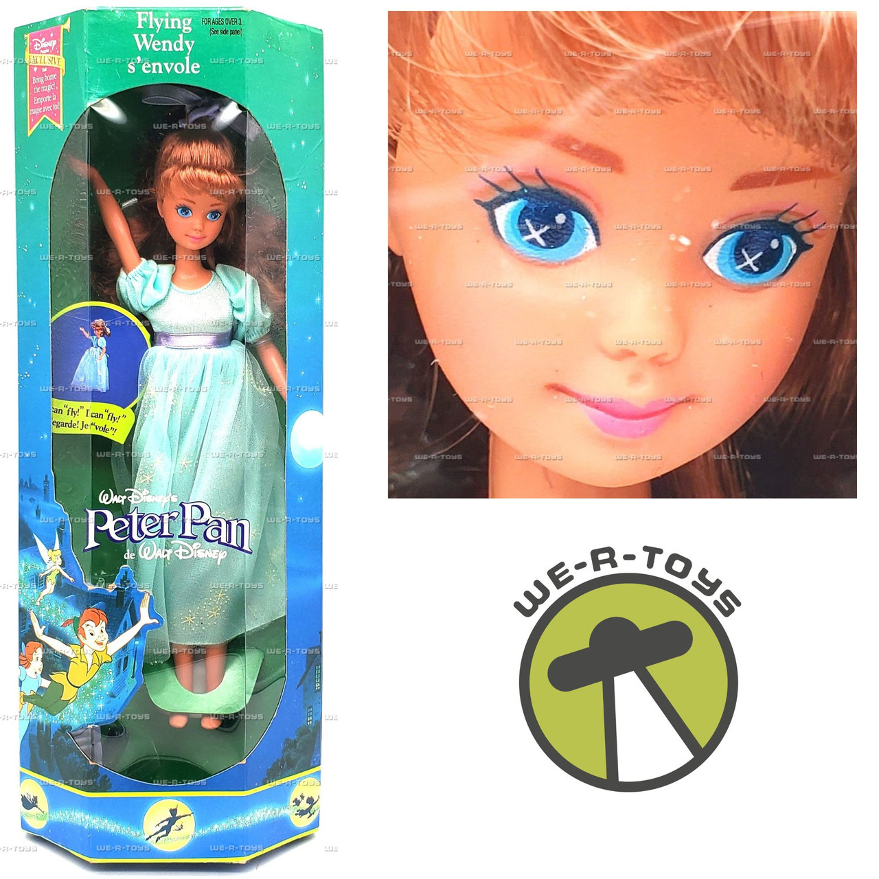 Walt Disney's Peter Pan Flying Wendy Doll 1993 Mattel #10720 - We