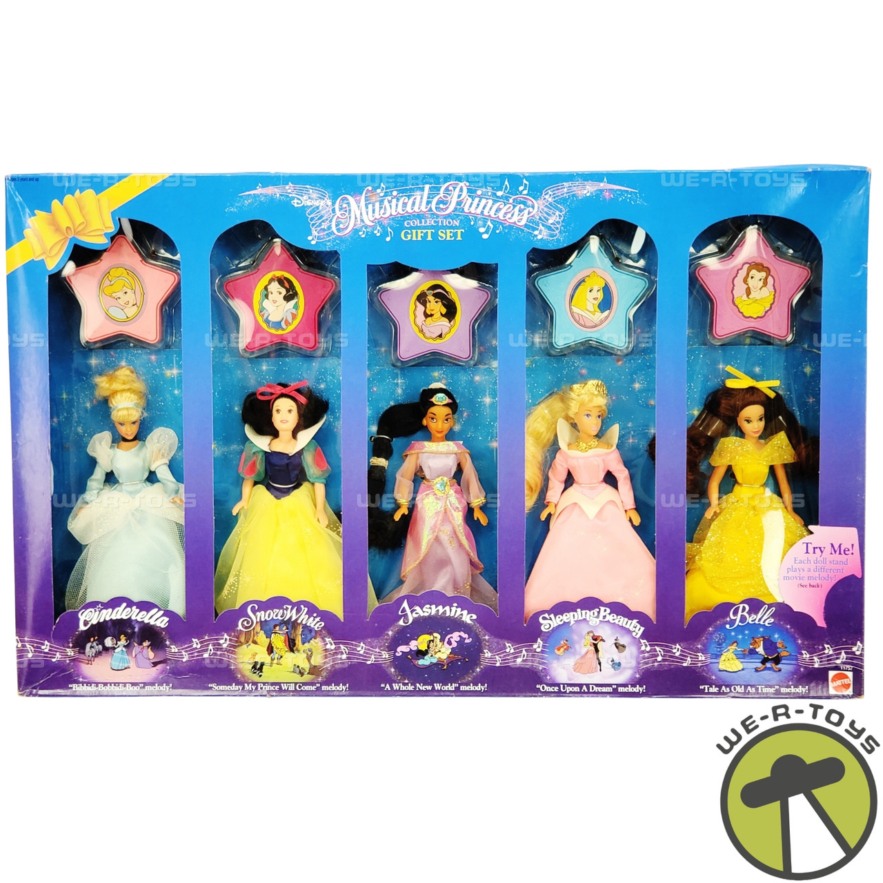 Disney Musical Princess Collection Doll Gift Set 1994 Mattel No