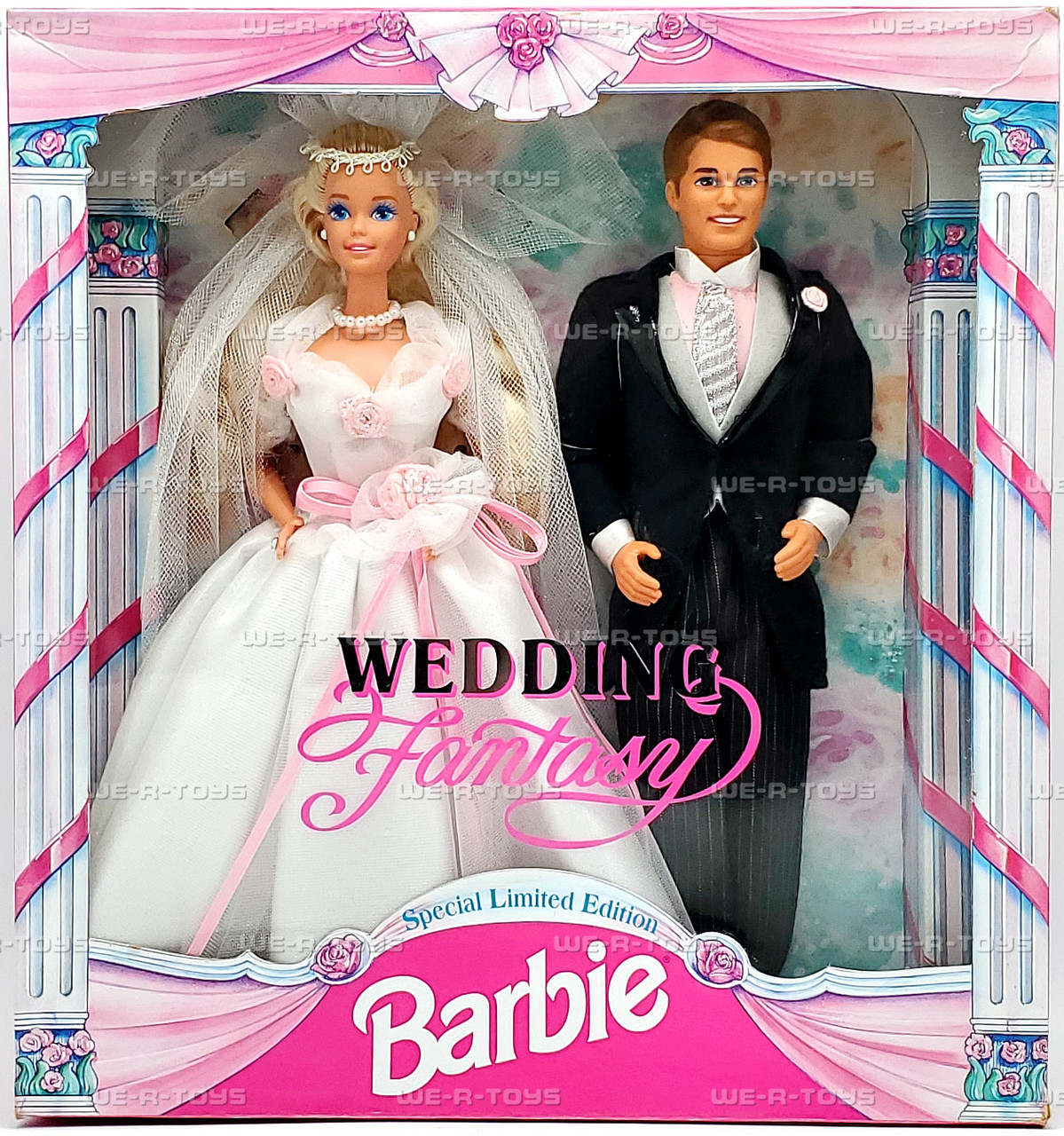 Wedding Dress Bride Groom Doll Set Barbie Wedding Fantasy Barbie