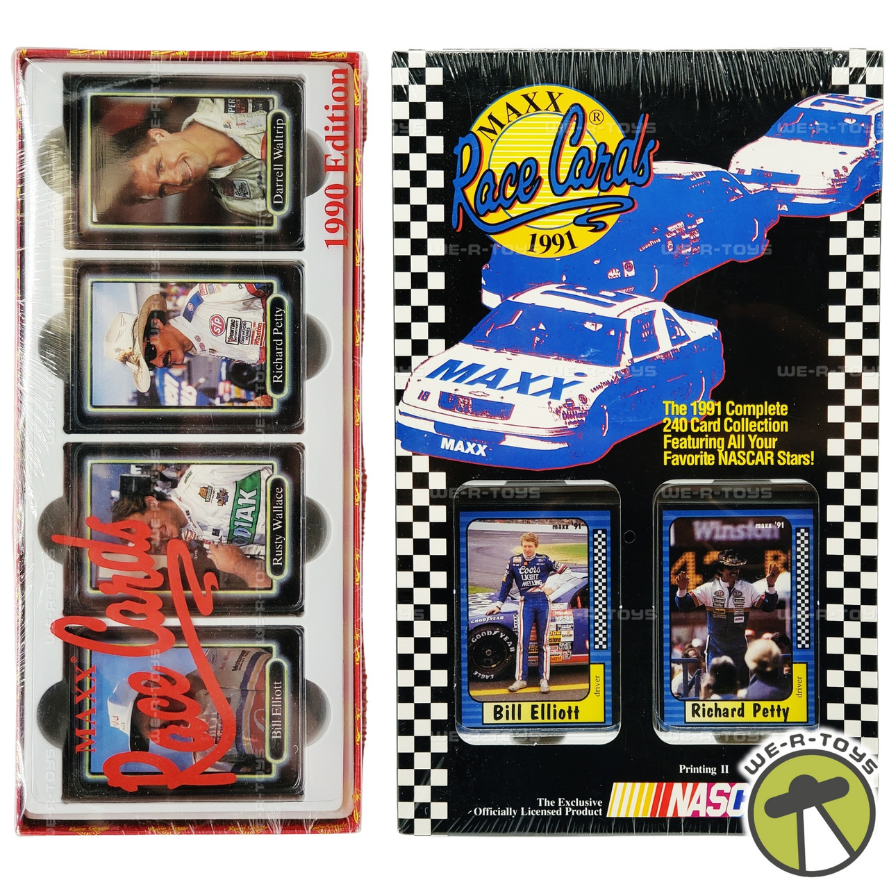 NASCAR Lot of 2 Maxx Race Cards Years 1990 & 1991 NRFB - We-R-Toys