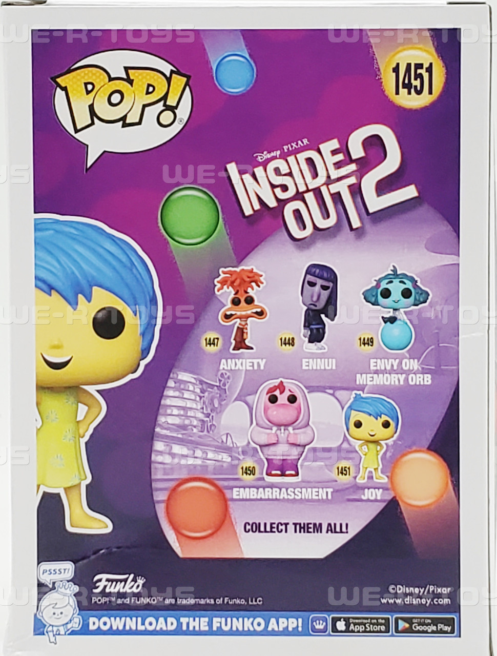 Disney Pixar Inside Out 2 Funko Pop 1451 Vinyl Figure NFRB - We-R-Toys