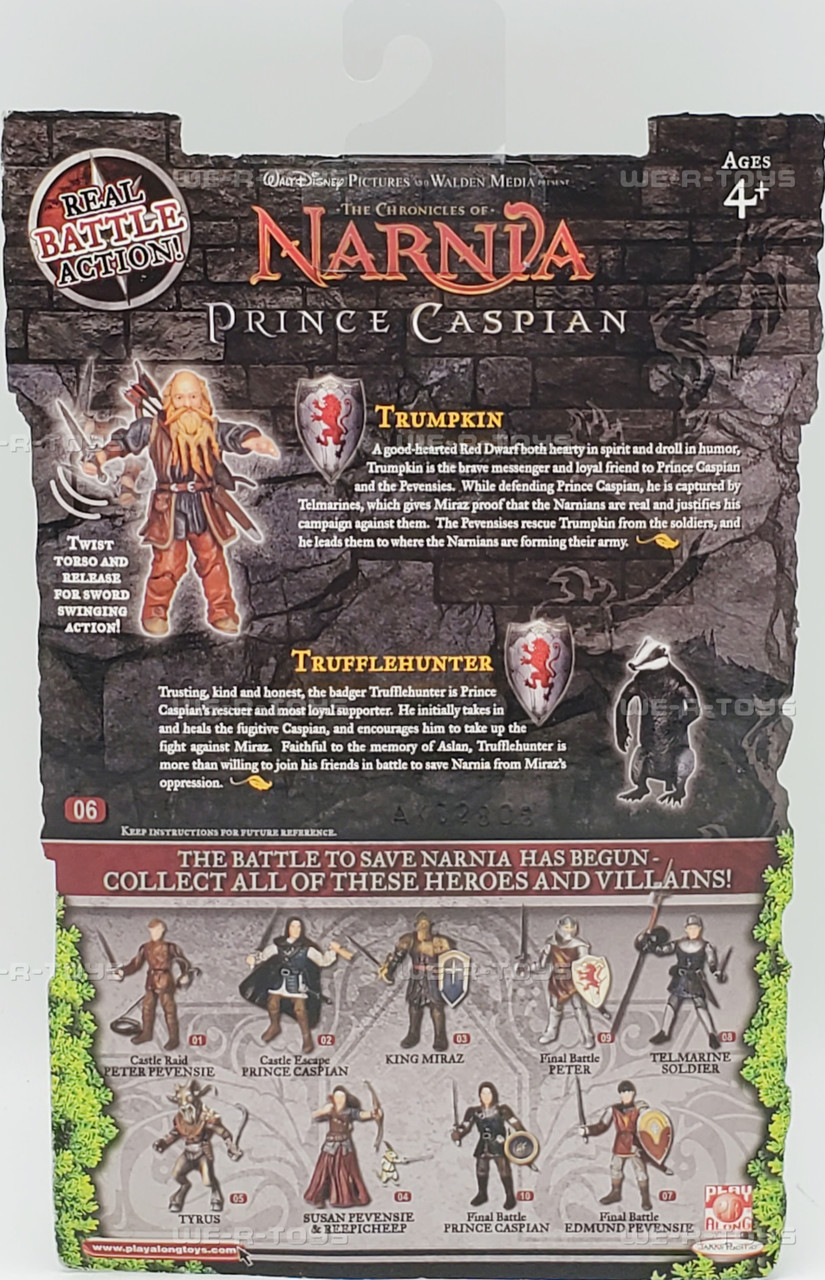 Narnia Trumpkin and Trufflehunter Action Figures 2007 Play Along