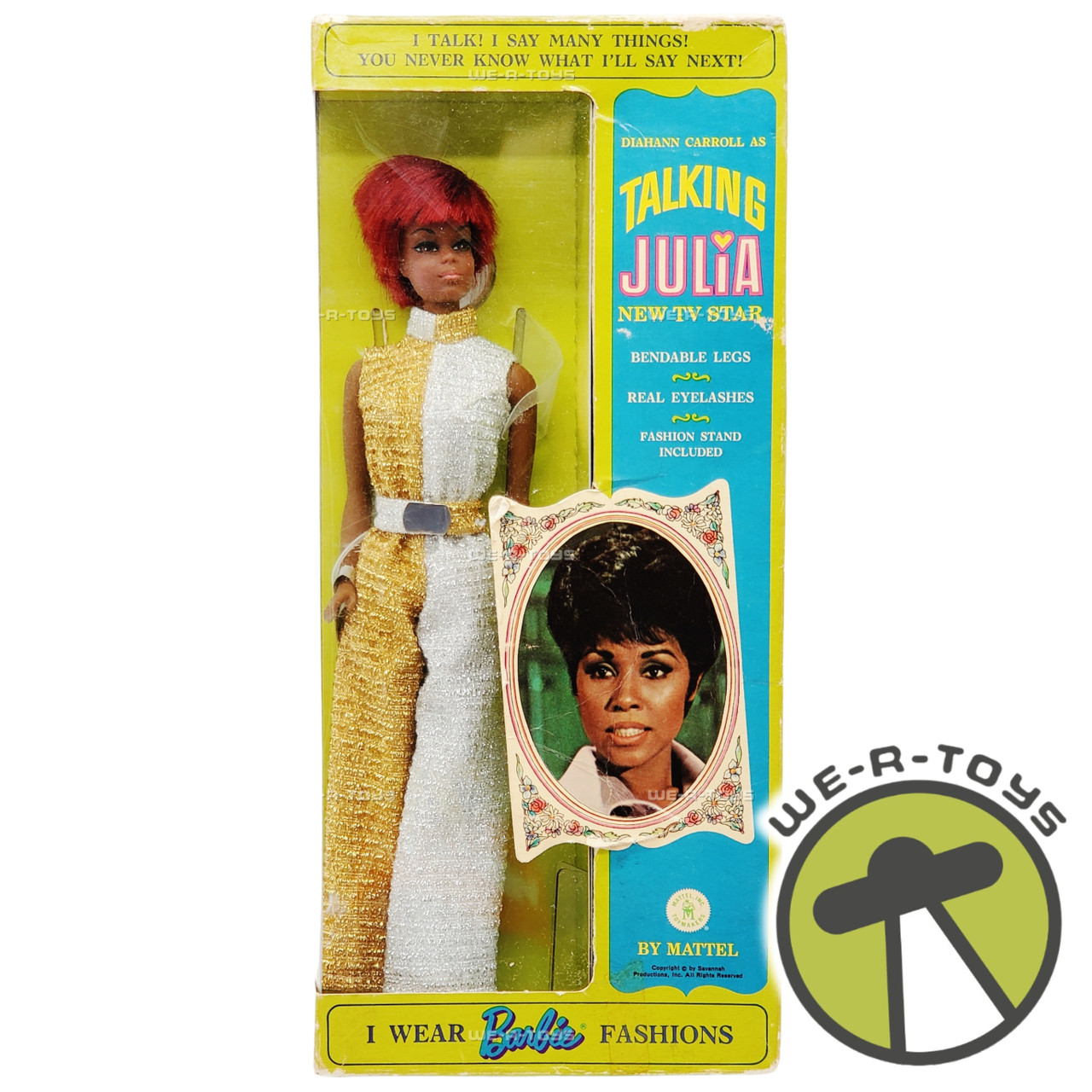 Vintage 1968 Diahann Carroll as Talking Julia Doll African