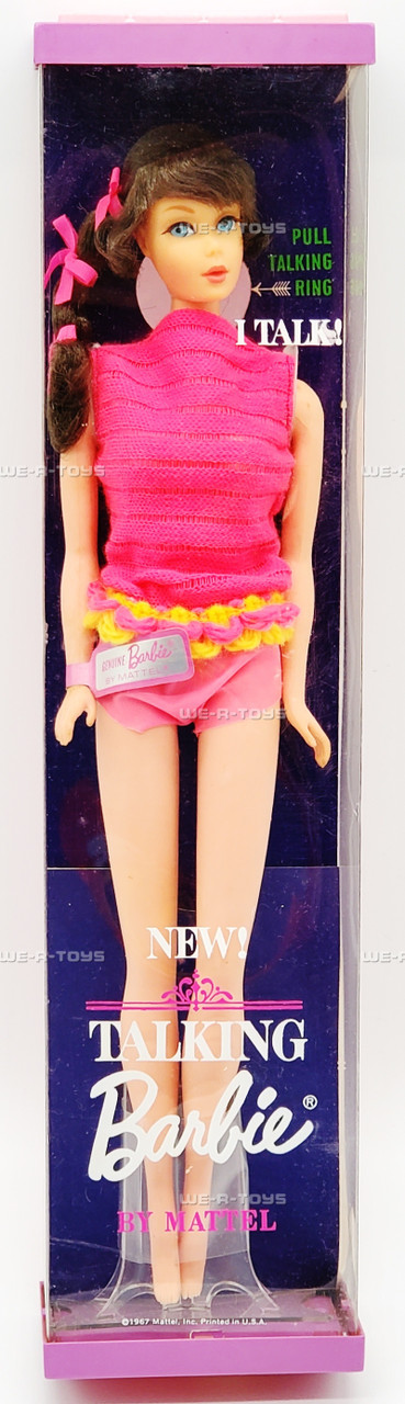 Vintage 1967 Talking Barbie Doll by Mattel Brunette 1115 NEW