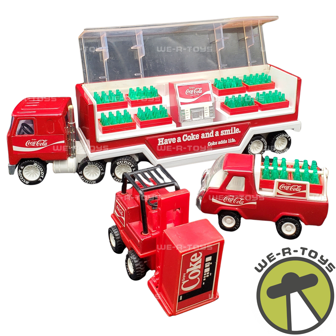 Coca-Cola Vintage Buddy L Die Cast Vehicles Lot of 5 Pieces USED