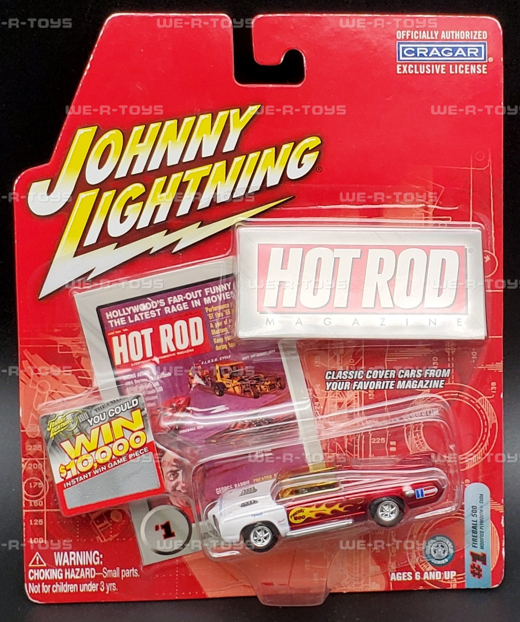 Johnny Lightning Hot Rod Magazine No. 1 Fireball 500 Plymouth Cuda