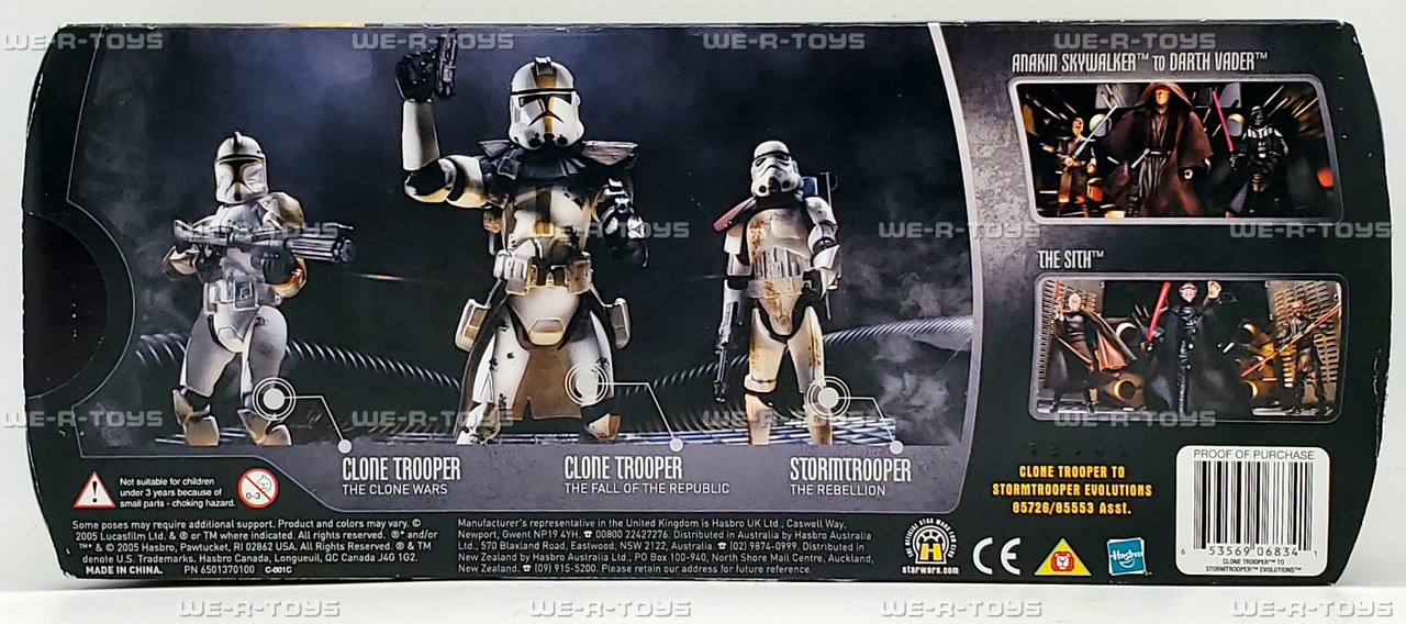 Star Wars Evolution Clone Trooper to Stormtrooper Action Figure Set 2005  Hasbro