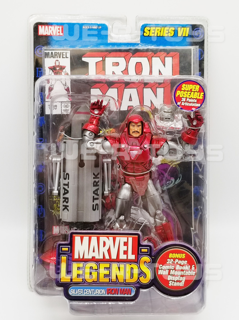 Marvel Legends Silver Centurion Iron Man Action Figure & Comic ToyBiz No.  71120