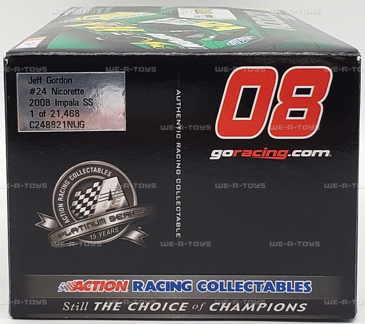 NASCAR 24 Jeff Gordon Nicorette 1:24 Scale Stock Car 2008 Impala SS NRFB