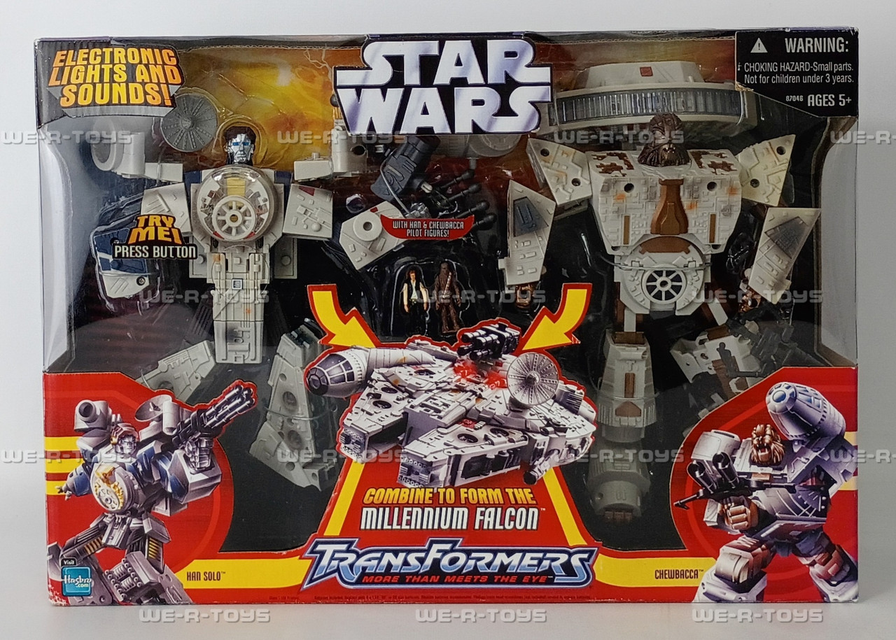 Star Wars Transformers Millennium Falcon Han Solo & Chewbacca