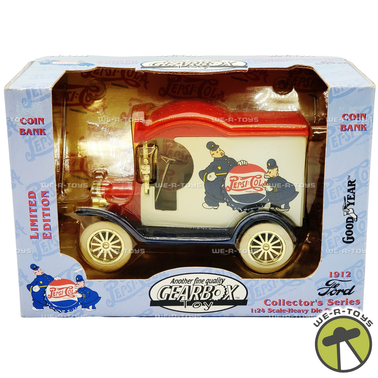 Pepsi Cola 1912 Ford Delivery Car Coin Bank 1:24 Scale 1996 Gearbox 76506  NEW
