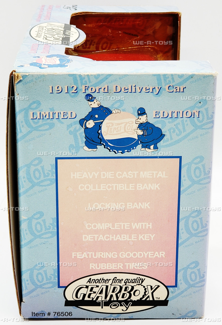 Pepsi Cola 1912 Ford Delivery Car Coin Bank 1:24 Scale 1996 Gearbox 76506  NEW