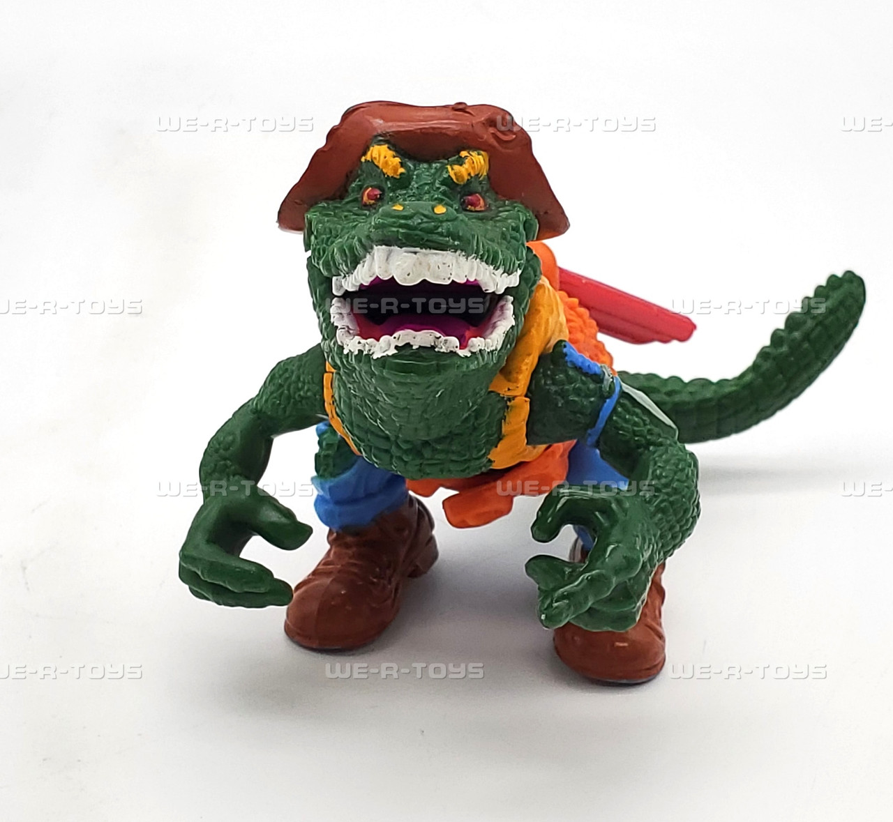 TMNT 1990 Leatherhead Action Figure With File Card Playmates Used