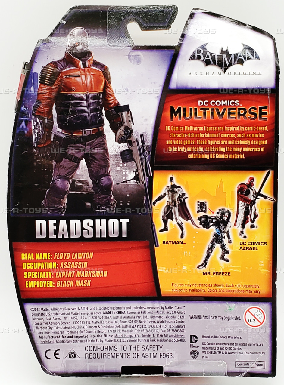 DC Comics Multiverse – Figura Deadshot Da Batman Arkham Origins – Mattel – 4 Pollici – 14 Punti Di Articolazione