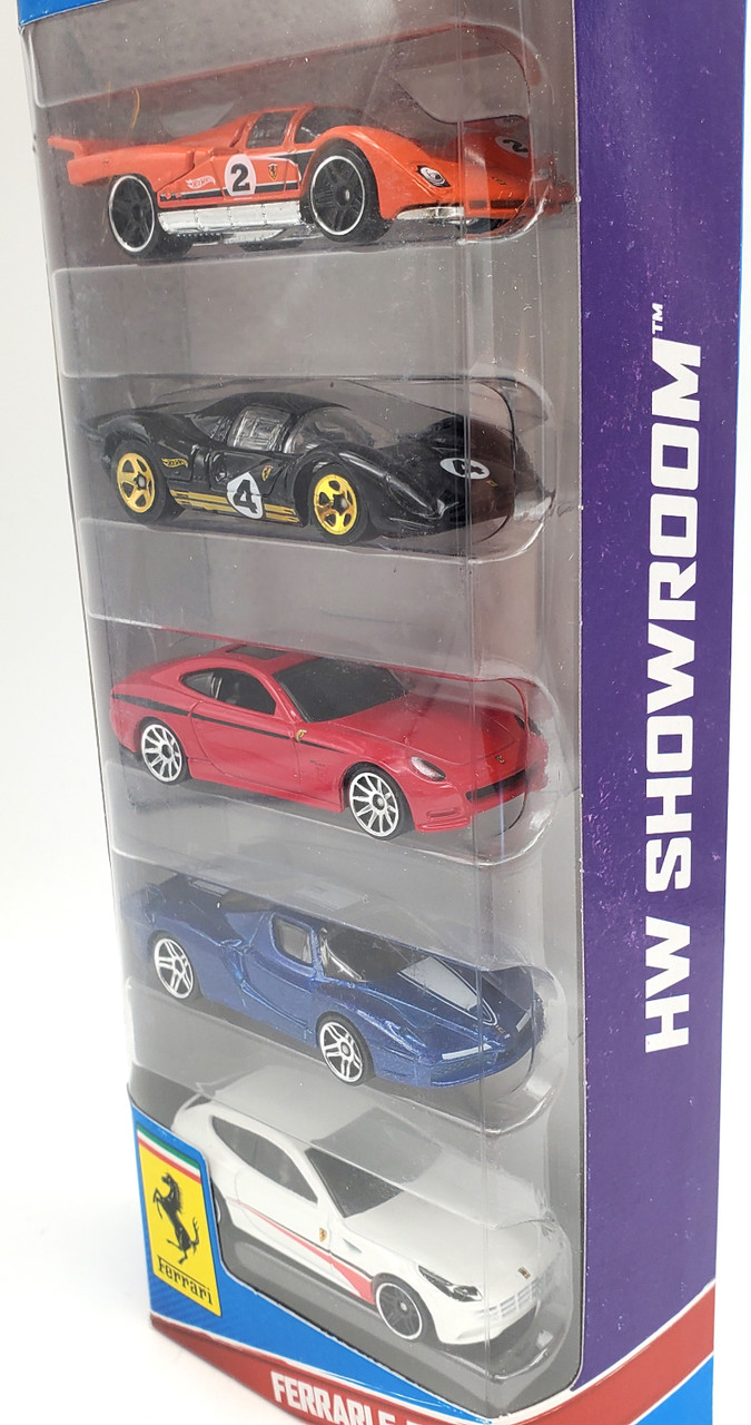 Hot Wheels Ferrari 5-Pack Pack Showroom Set of 5 Cars Mattel 2012