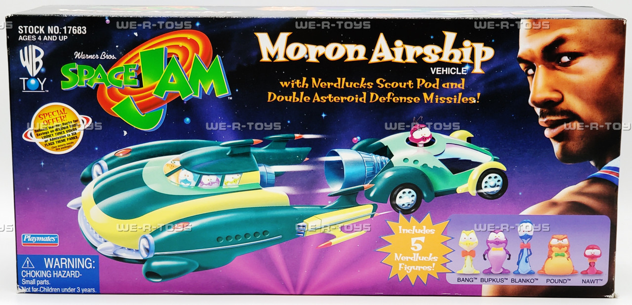 Space Jam Moron Airship Vehicle & 5 Nerdlucks Figures 1996