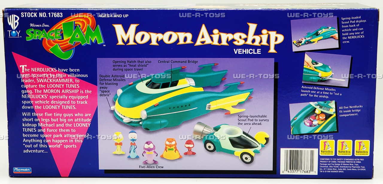 Space Jam Moron Airship Vehicle & 5 Nerdlucks Figures 1996