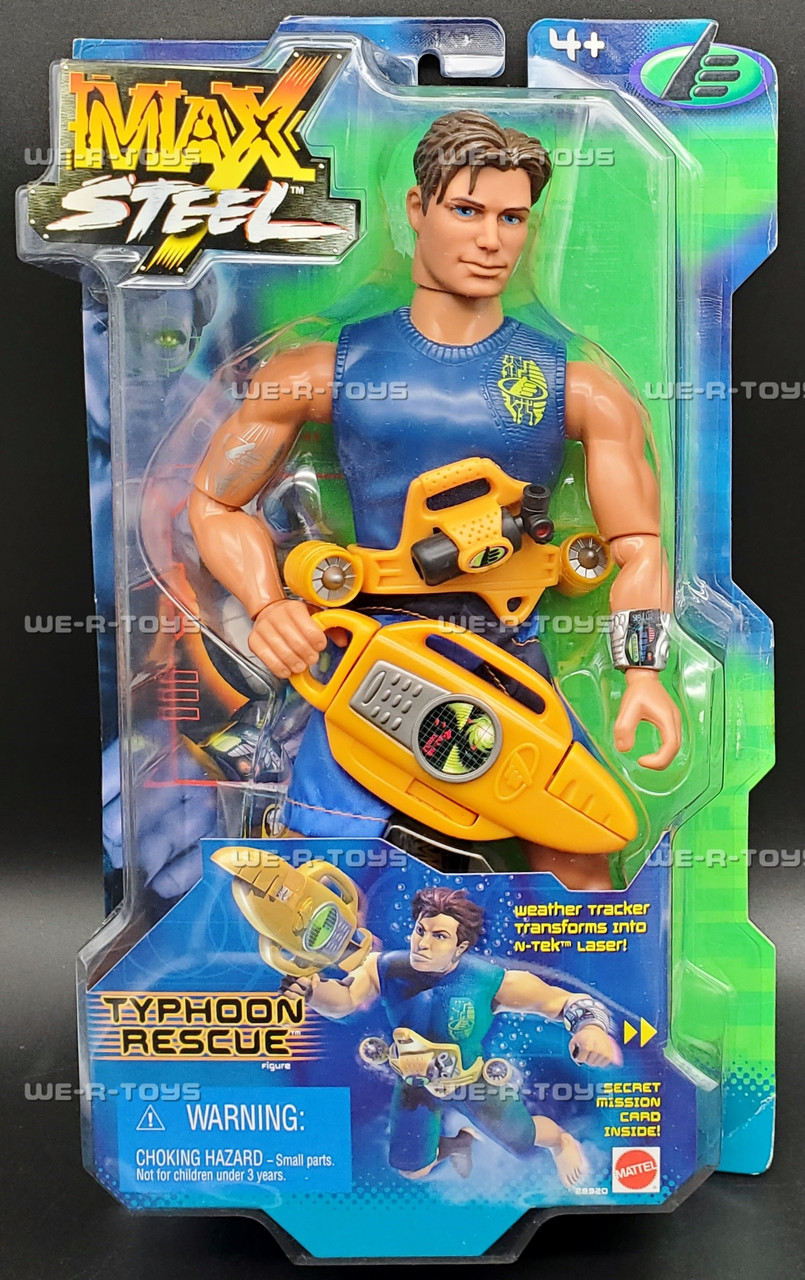 Mattel Max Steel Actionfiguren 2er-Pack – Ca. 5 Cm, Mit Leuchteffekten & Drehbarer Basis