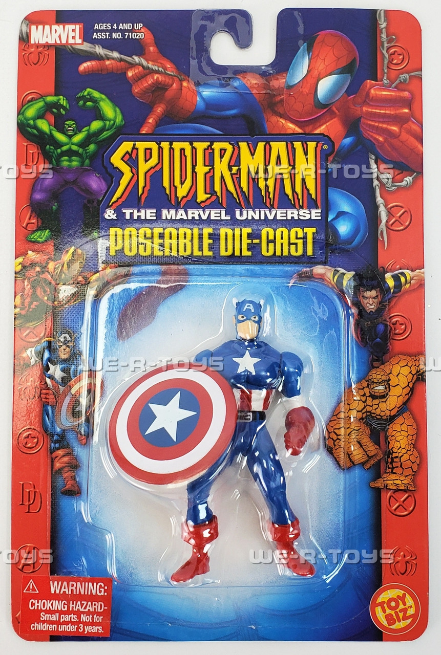 Set of 8 Spider Man & The Marvel Universe Poseable Die Cast