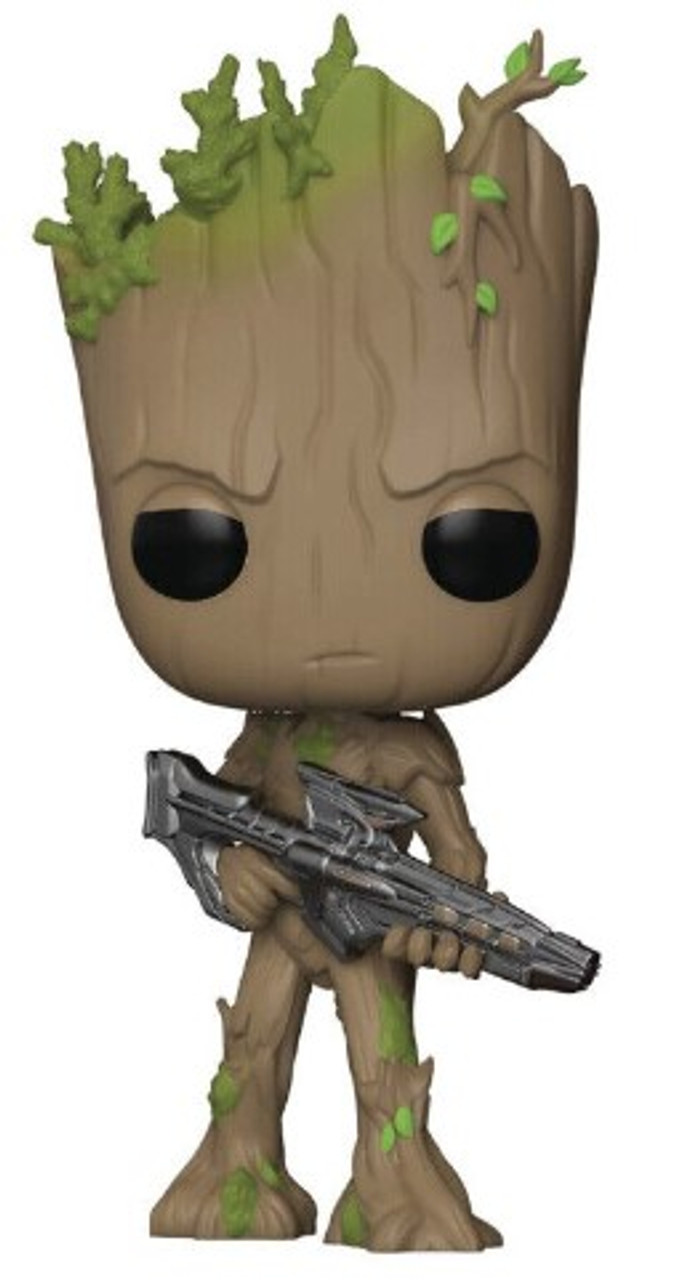 Funko POP Marvel Avengers Infinity War Teen Groot with Gun