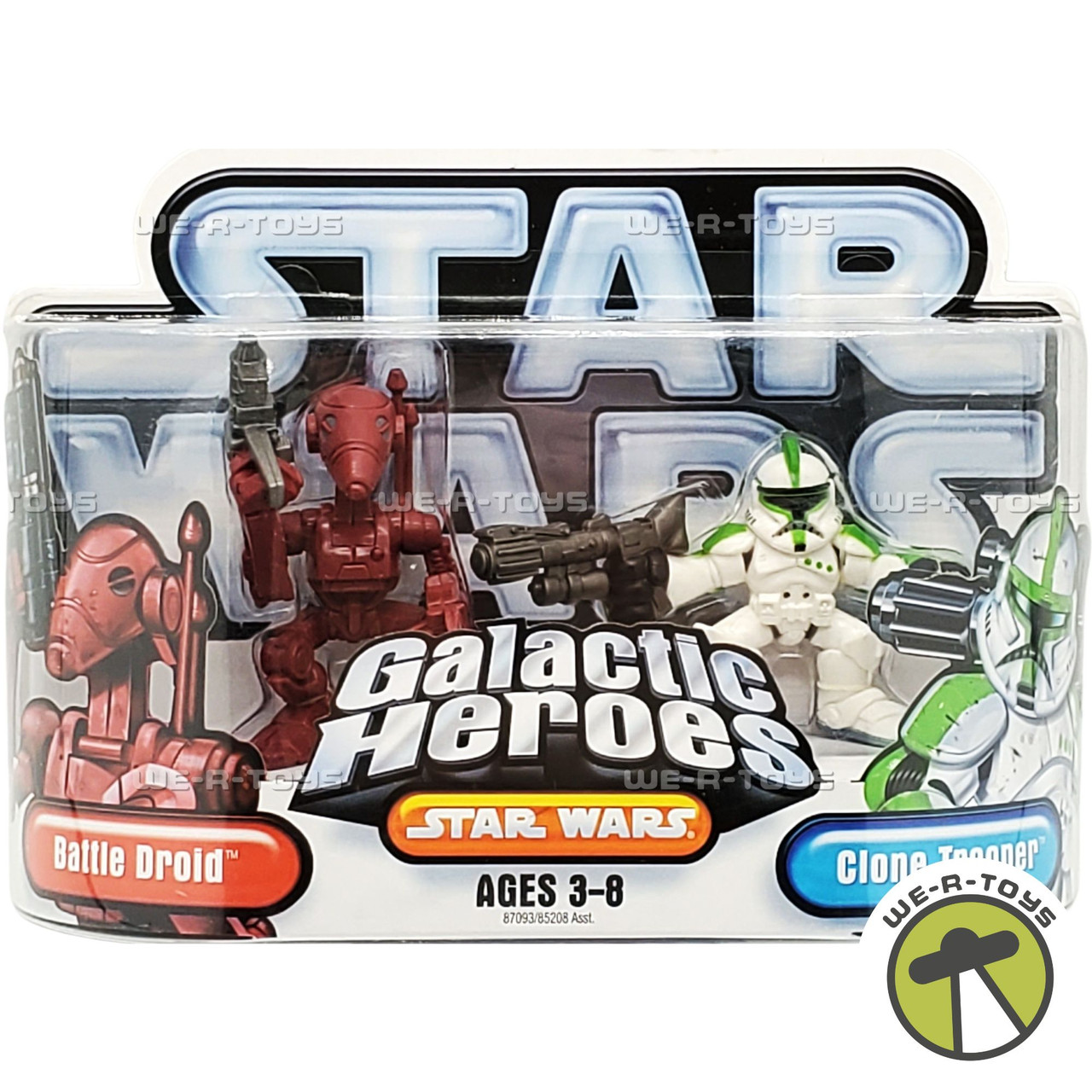 Star Wars Galactic Heroes – Battle Droid & Clone Trooper – Set Di 2 Figure – Per Bambini 3-8 Anni – Giocattoli Stilizzati - 2