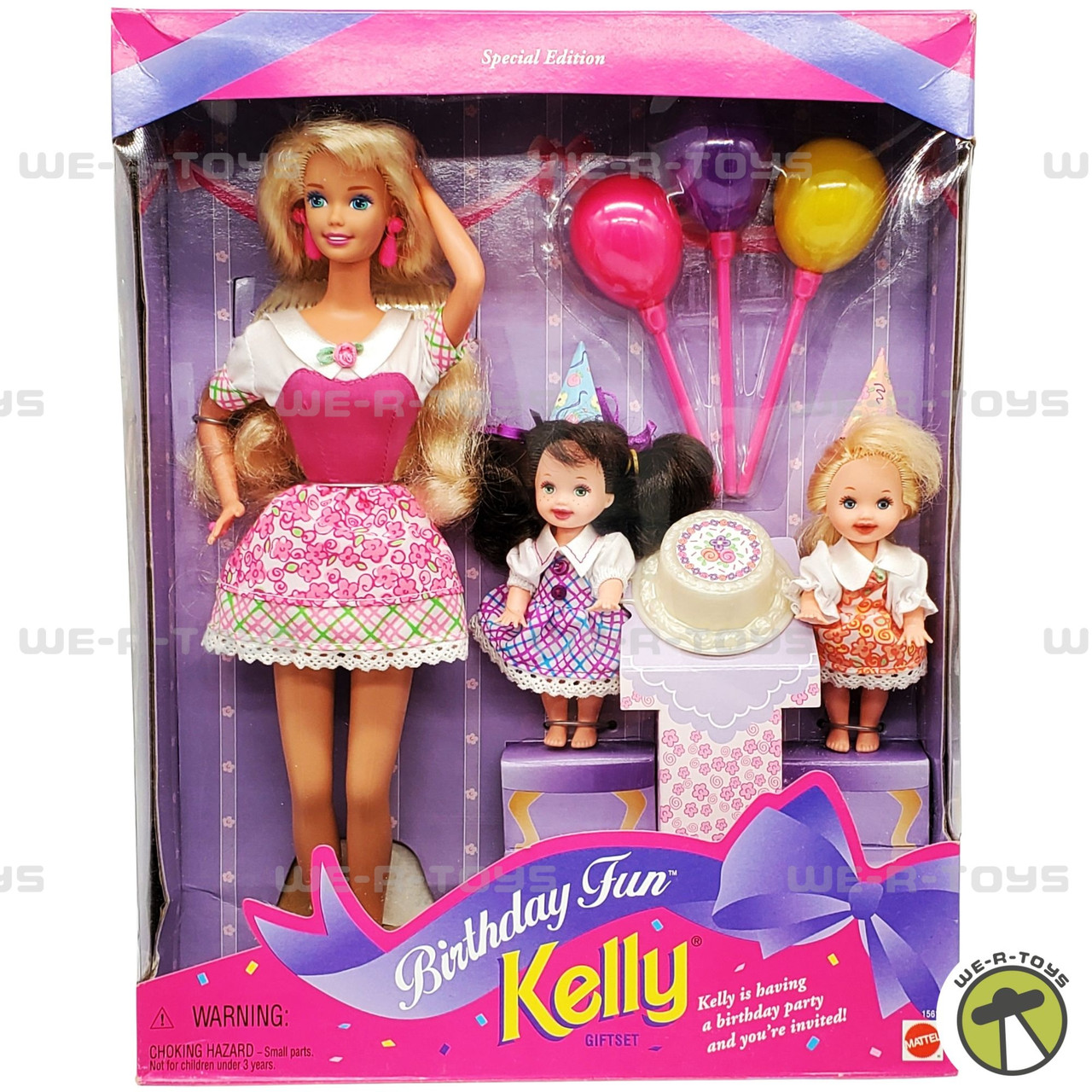 Birthday Fun Kelly Giftset Special Edition Barbie Kelly & Chelsea Dolls 1996