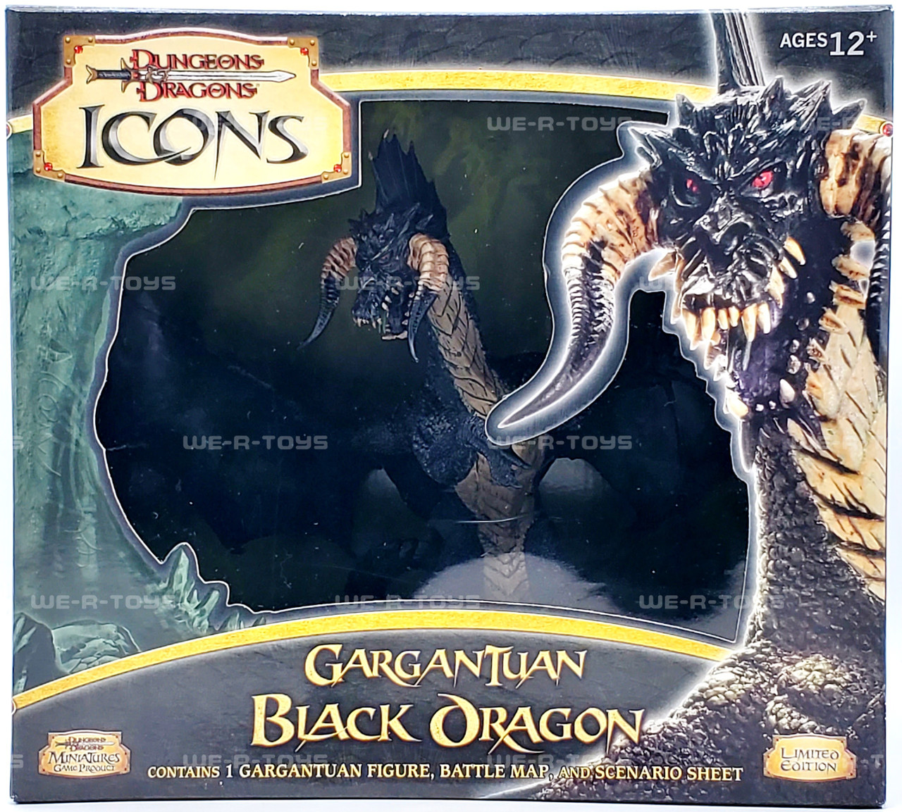 Dungeons and Dragons Icons Gargantuan Black Dragon Figure