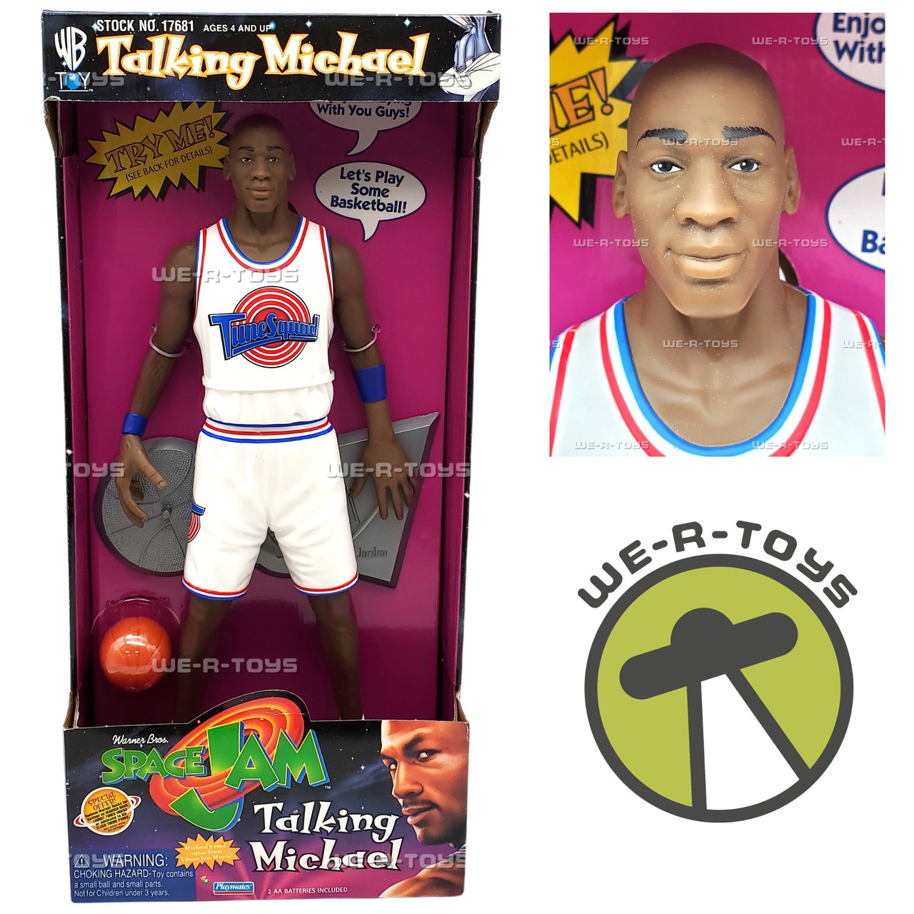 Warner Bros 1996 Space Jam Talking Michael Action Figure #17681