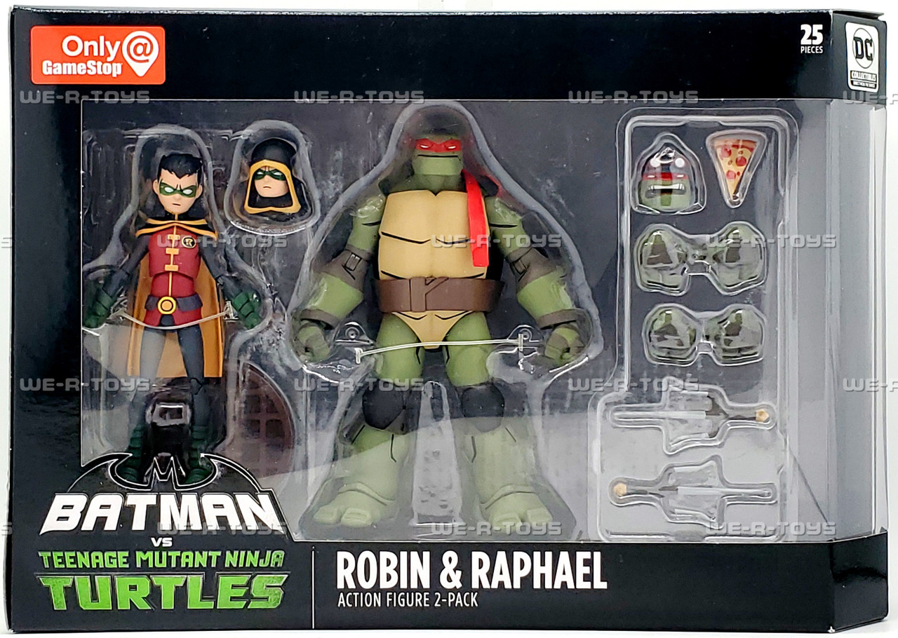 DC Collectibles Batman vs TMNT Robin and Raphael Action Figures