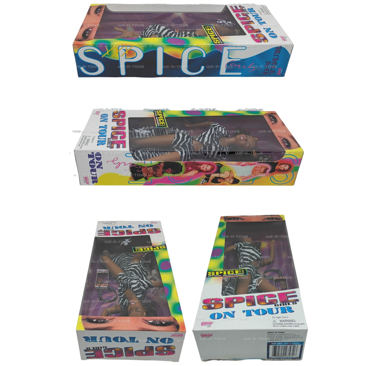 Spice Girls on Tour Doll Collection Set of 5 Galoob 1998 New 23533