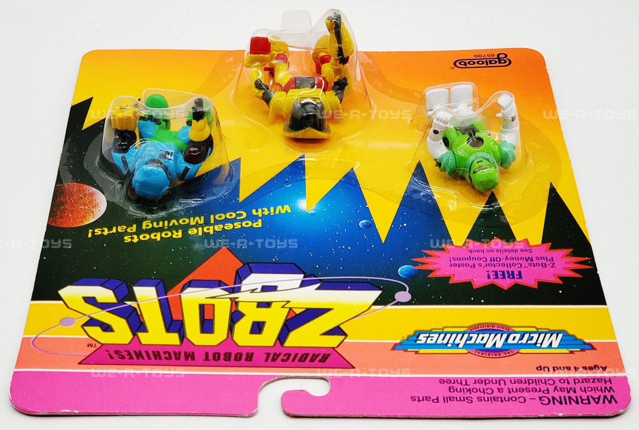 Micro Machines Z-Bots Xactor, Stixxer, Catron Figures 1993 Galoob