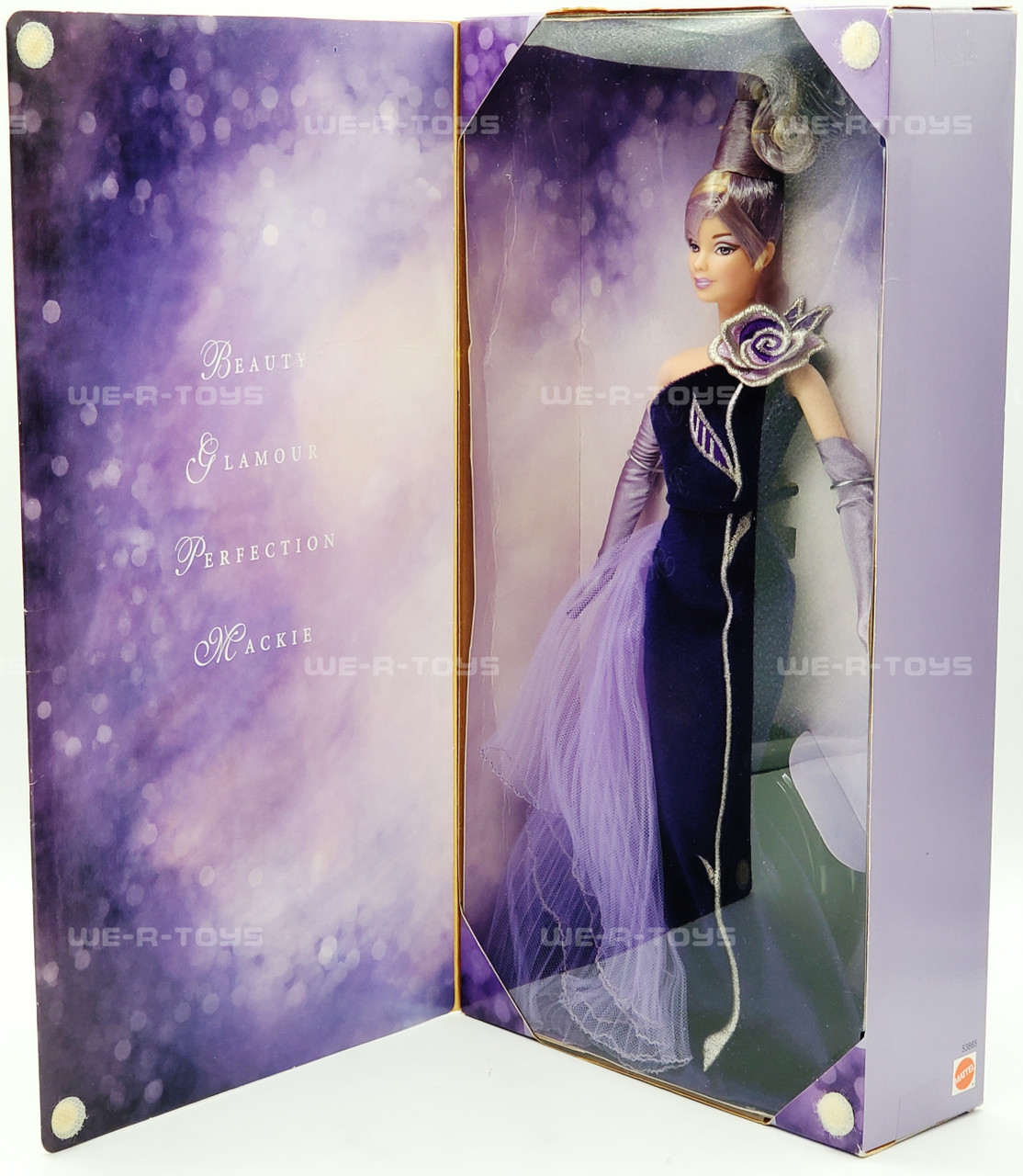 Sterling Silver Rose Barbie Doll Bob Mackie 2001 Mattel No. 53865