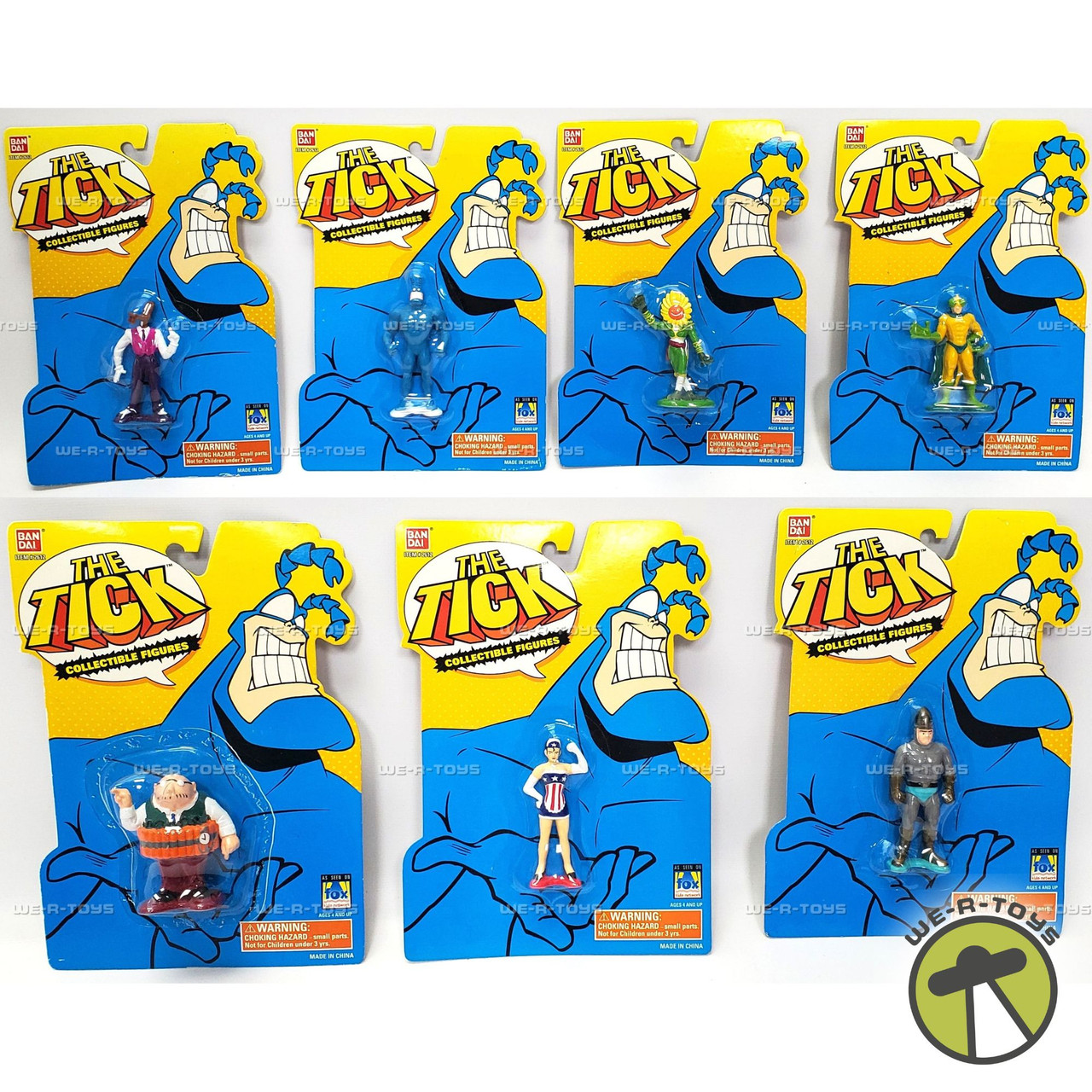 The Tick Lot of 7 Collectible Figures 1994 Bandai #2612 NRFP - We