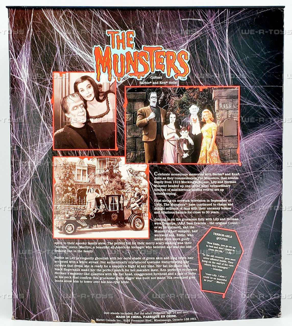 The Munsters Barbie and Ken Doll Giftset Collector Edition 2001