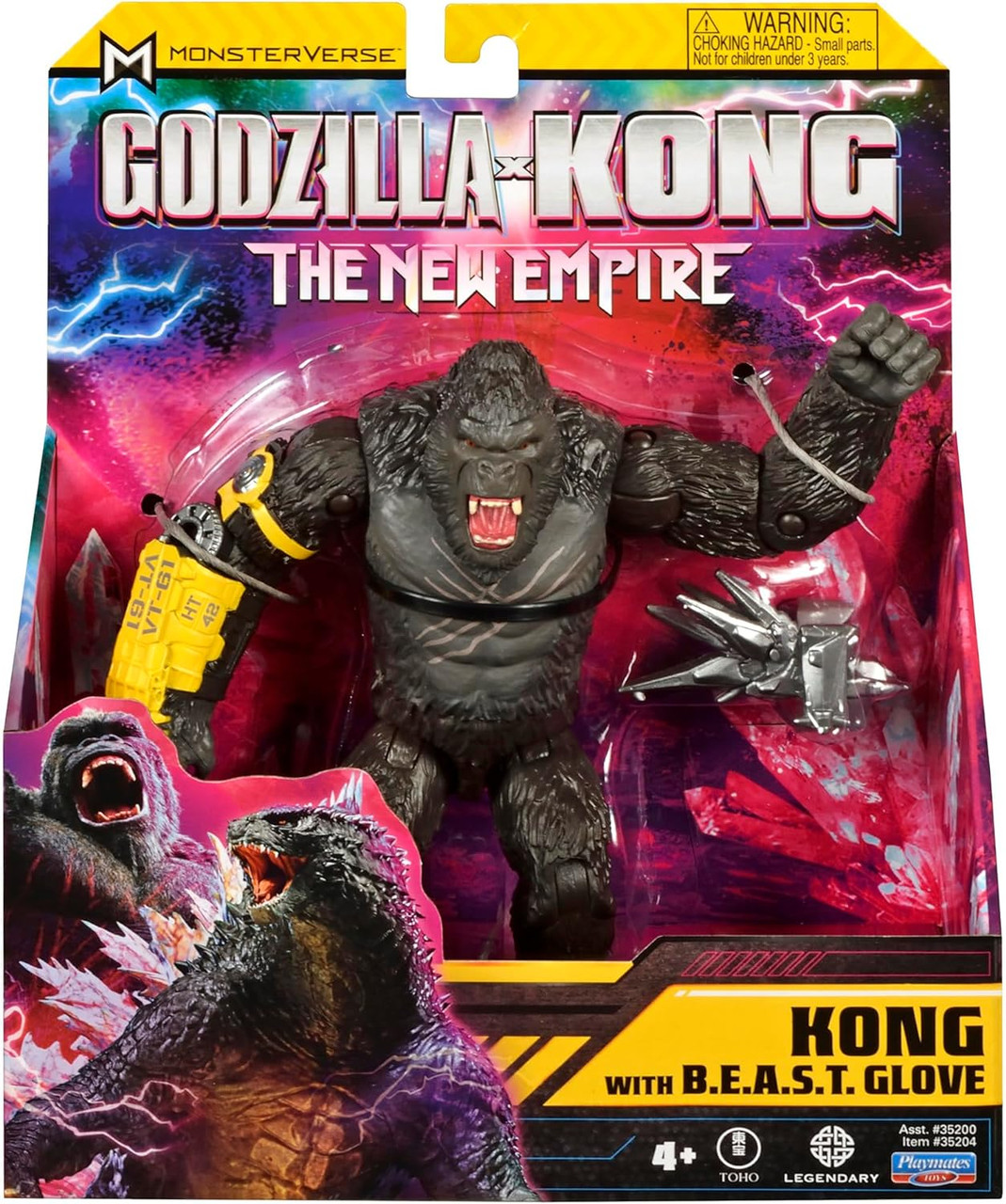 Godzilla X Kong 6in Kong with BEAST Glove Figure 2024 Playmates