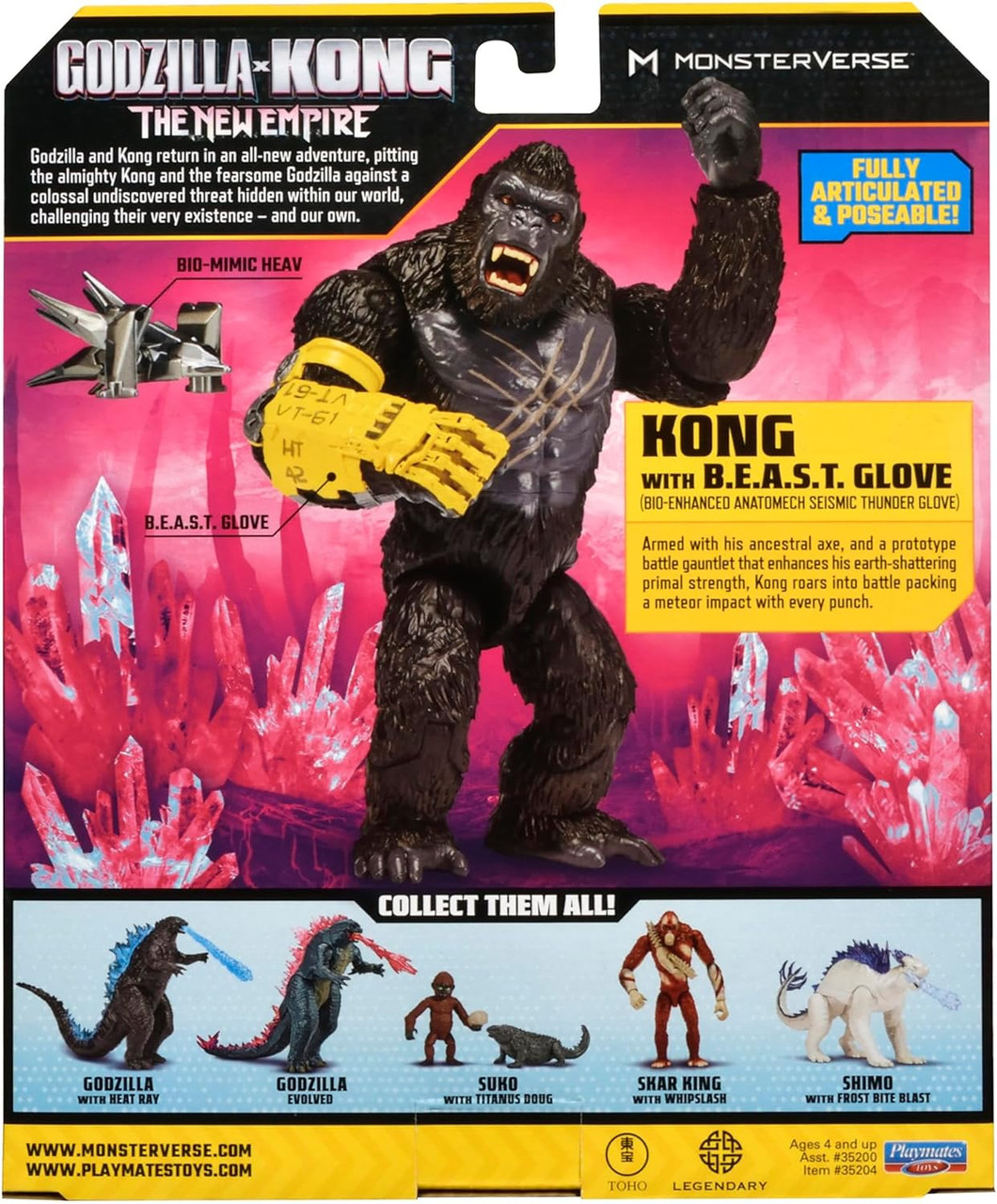 Simba パラシュートフィギュア World of Toys Godzilla x Kong: The New Empire Kong (Beast Glove) PX