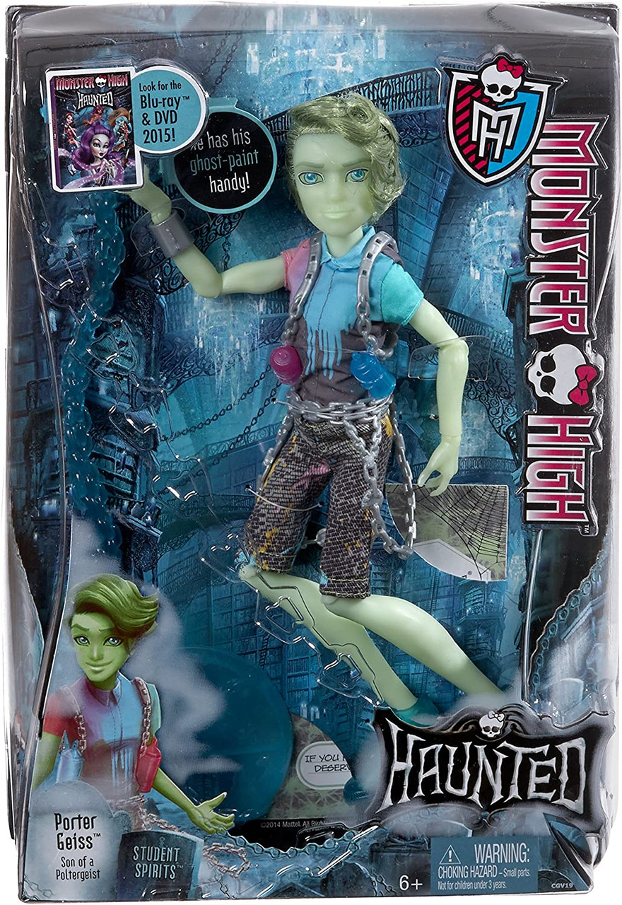 Monster High Haunted Student Spirits Porter Geiss Doll 2014 Mattel CGV19