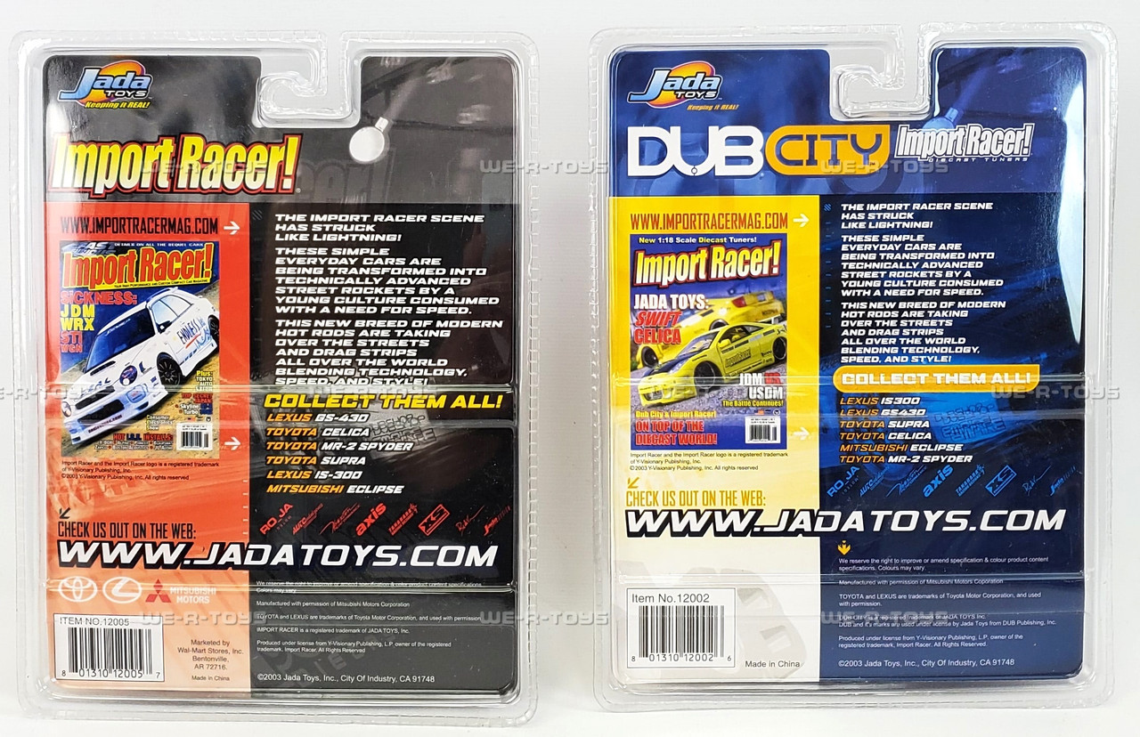 Lot of 2 Toyota MR-2 Spyder Vehicles Dub City & Import Racer! Jada