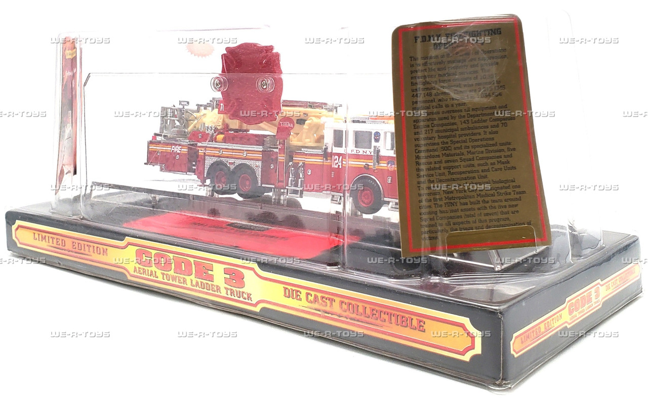 Code 3 FDNY Die-Cast Aerialscope Tower Ladder Vehicle Limited