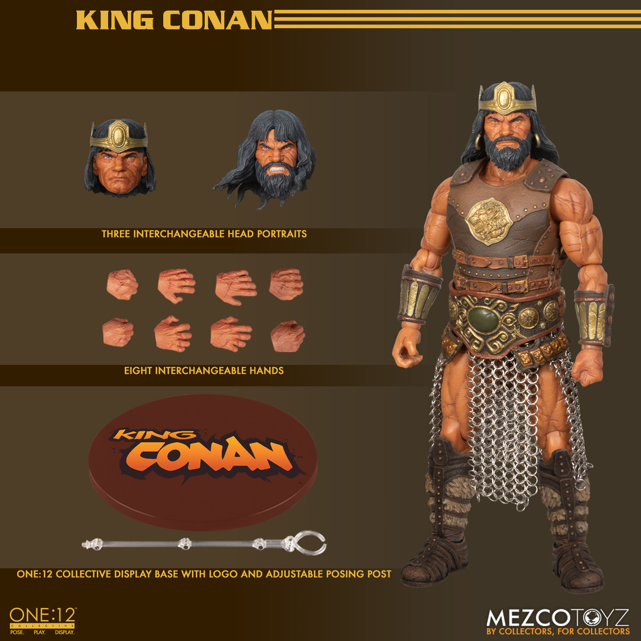 Conan One 12 Collective King Conan Action Figure 2024 Mezco Toys