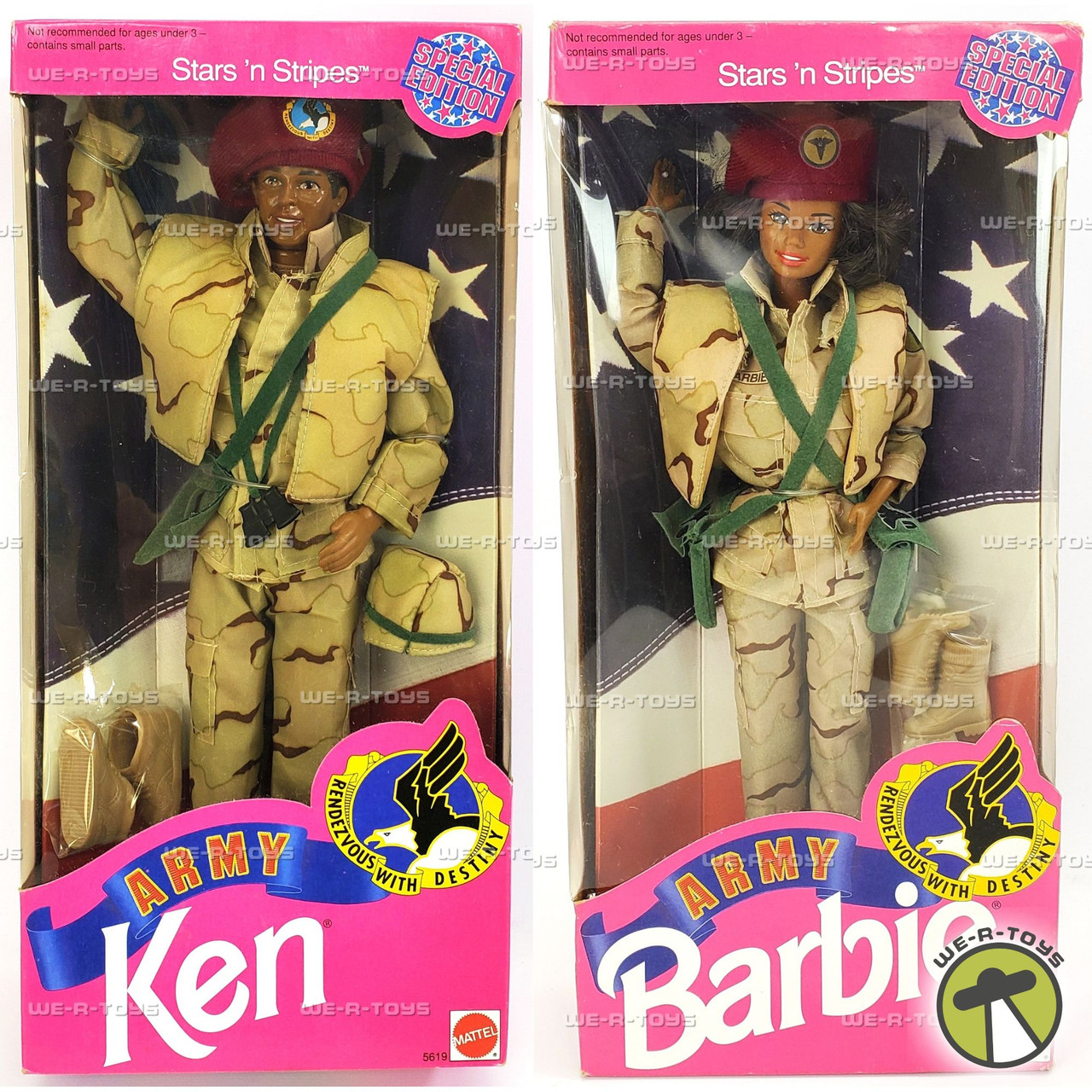 ミリタリー Star'n Stripes ARMY Barbie&Ken DeluxeSet 2 Stars 'N Stripes Army Barbie & Ken Giftset Dolls American