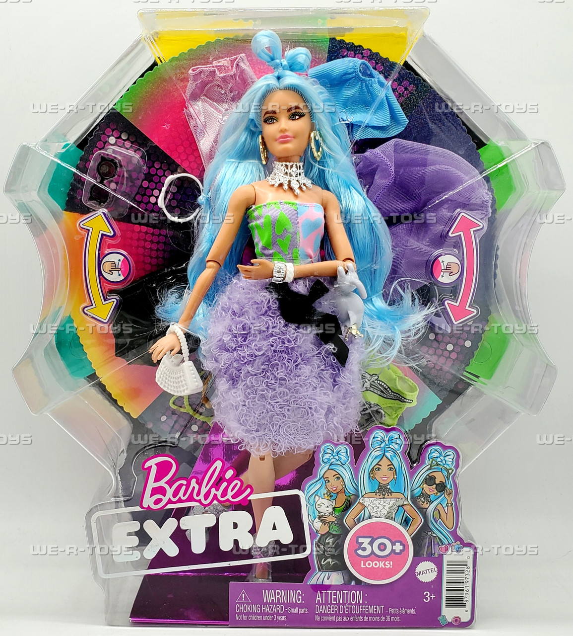 Barbie Extra Blue Hair Doll and Accessories 2020 Mattel GYJ69 - We